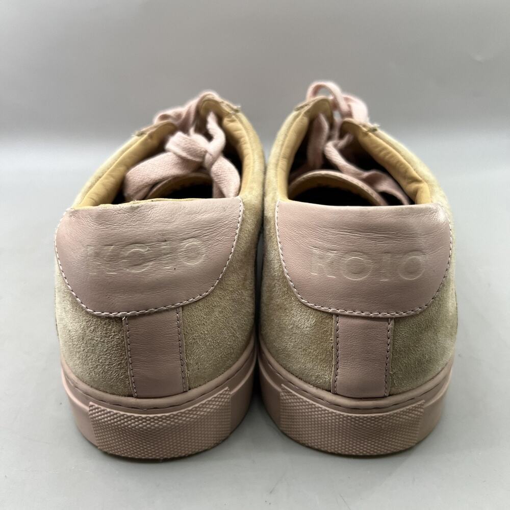 Koio Capri Casual Lace Up Shoes Men Size 10 Pink Comfort Made Italy Sneakers - Picture 4 of 9